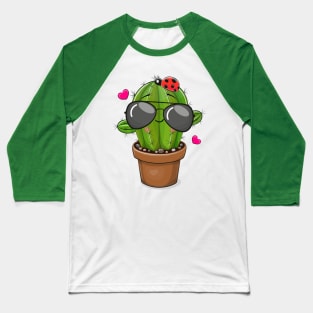 Cool painted cactus with sunglasses Baseball T-Shirt